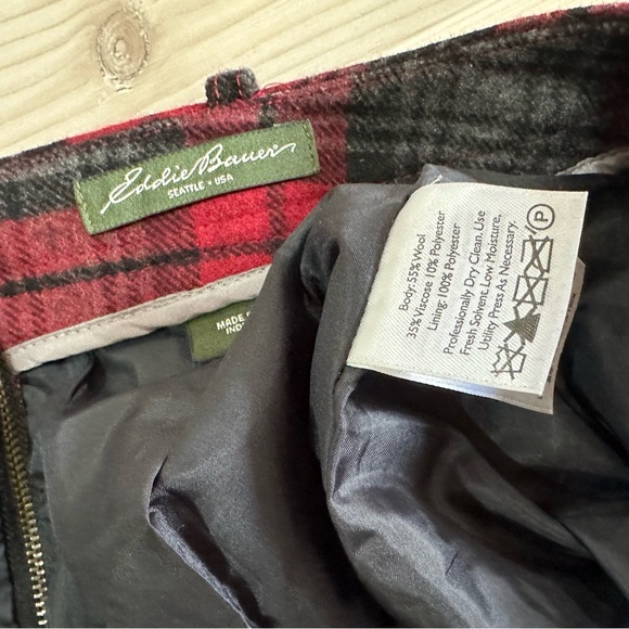 Eddie Bauer wool blend plaid skirt, size 4 - Picture 3 of 4